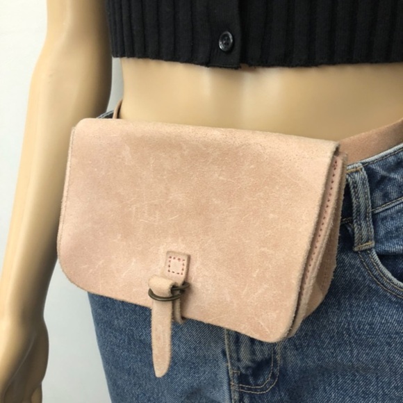 Garuglieri Italian Genuine Leather Pastel Pink Belt Bag Crossbody Bag. - Picture 14 of 14